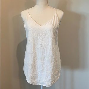 Loft Sz. S White blouse with floral embroidery